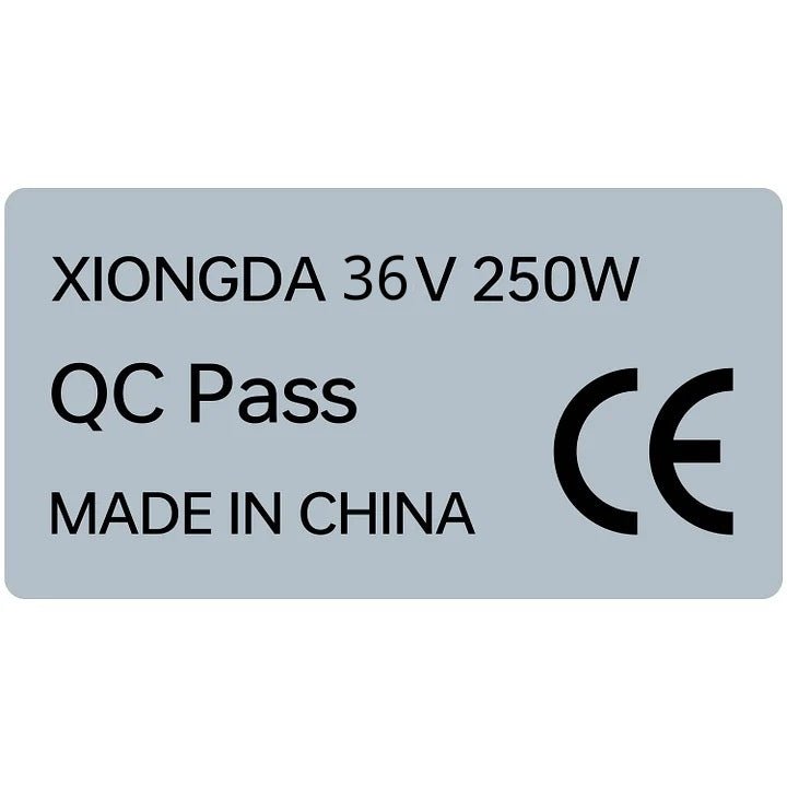 Electric bike motor sticker CE label - PVY E-BIKE